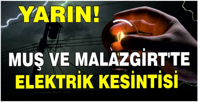 Muş ve Malazgirt’te elektrik kesintisi