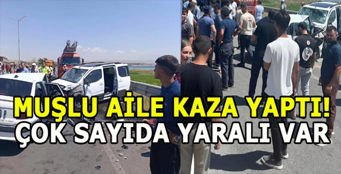 Muşlu aile kaza yaptı: Çok sayıda yaralı var!