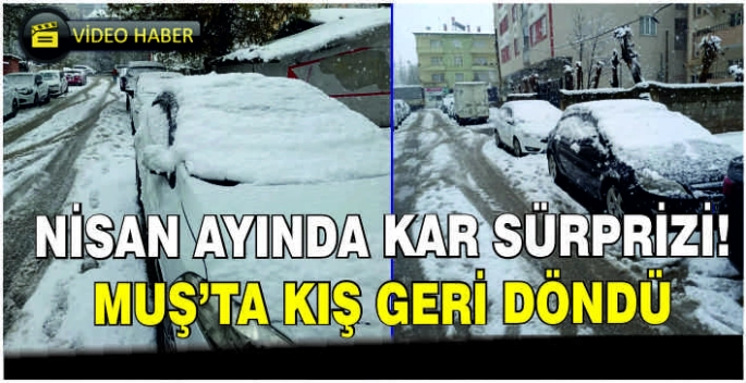 Nisan ayında kar sürprizi! Muş’ta kış geri döndü