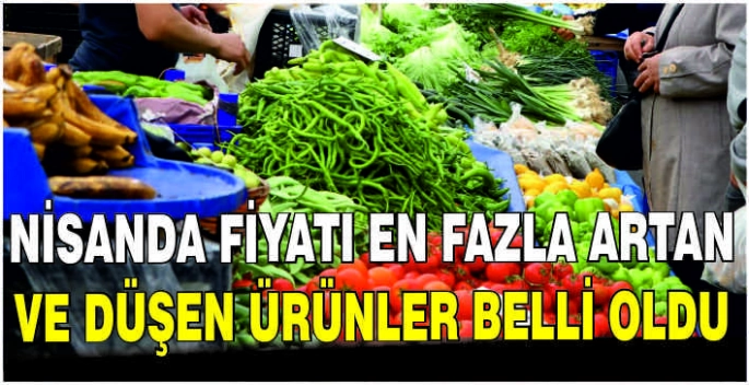 Nisanda fiyatı en fazla artan ve düşen ürünler belli oldu
