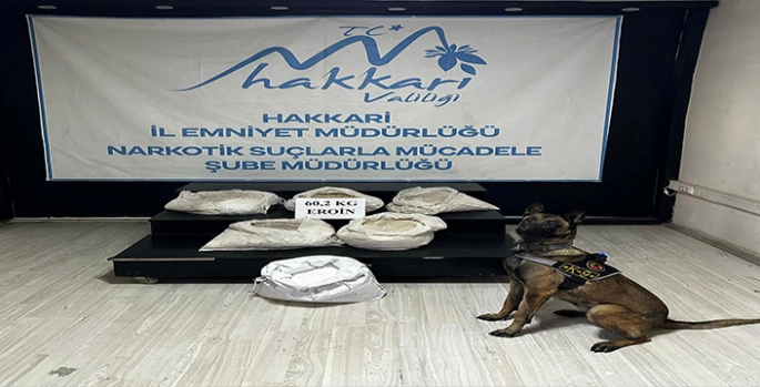 Nişasta çuvallarına gizlenmiş 60 kilo 200 gram eroin ele geçirildi