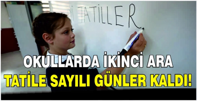 Okullarda ikinci ara tatile sayılı günler kaldı!