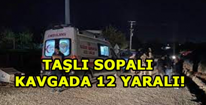 Taşlı sopalı kavgada 12 kişi hafif yaralandı