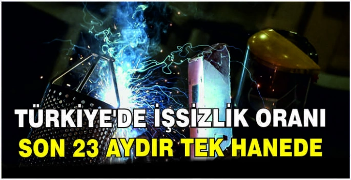 Türkiye'de işsizlik oranı son 23 aydır tek hanede