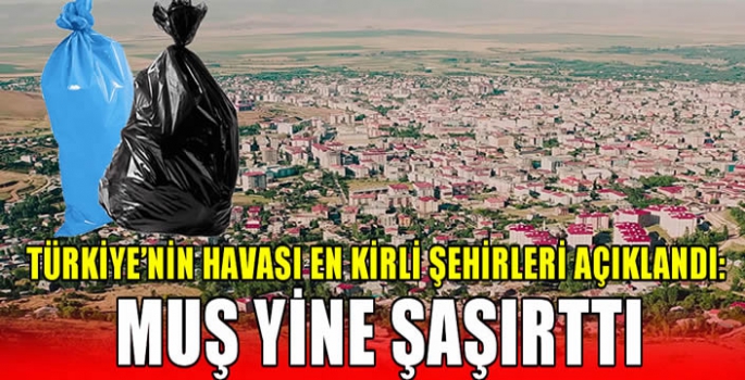 Türkiye’nin havası en kirli şehirleri açıklandı: Muş yine şaşırttı 