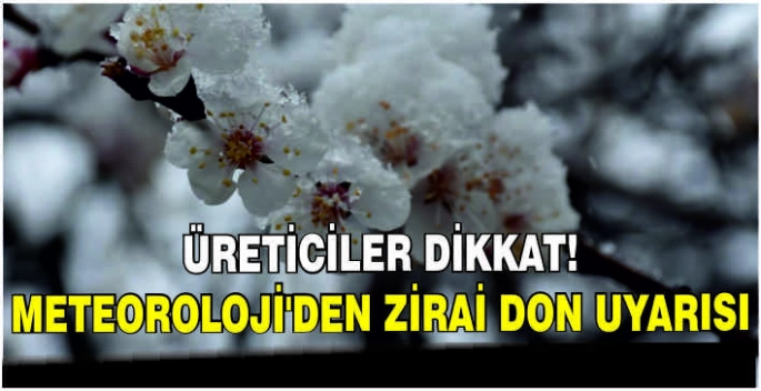 Üreticiler dikkat! Meteoroloji'den zirai don uyarısı