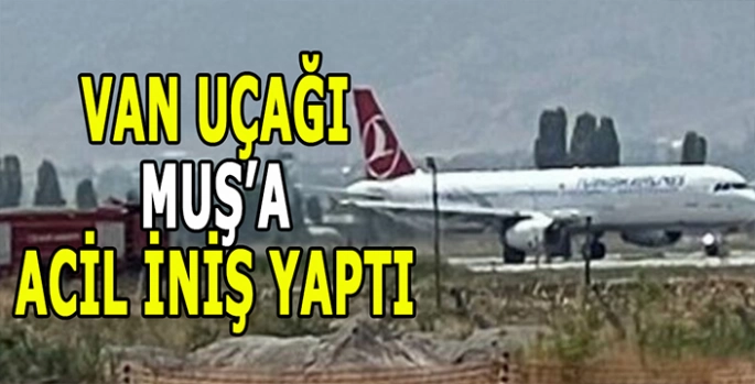 Van’a giden uçak Muş’a acil iniş yaptı!