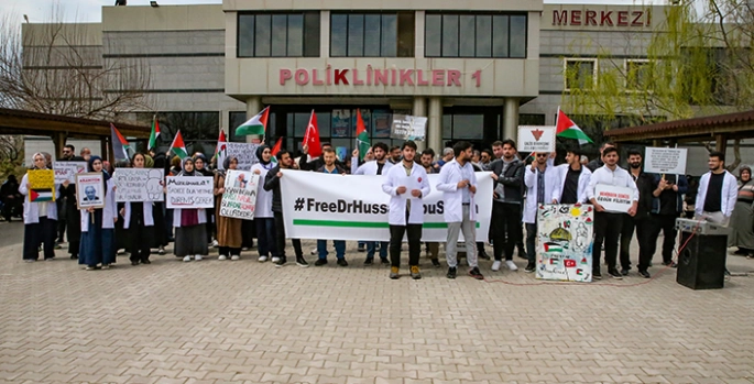 Van'da İsrail'in Gazze'ye yönelik saldırıları protesto edildi