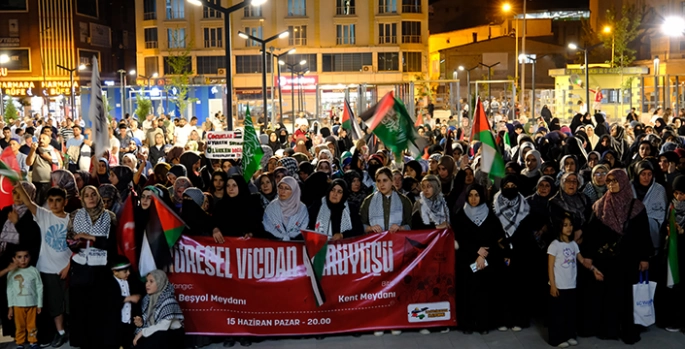 Van'da İsrail'in İran'a ve Gazze'ye yönelik saldırıları protesto edildi