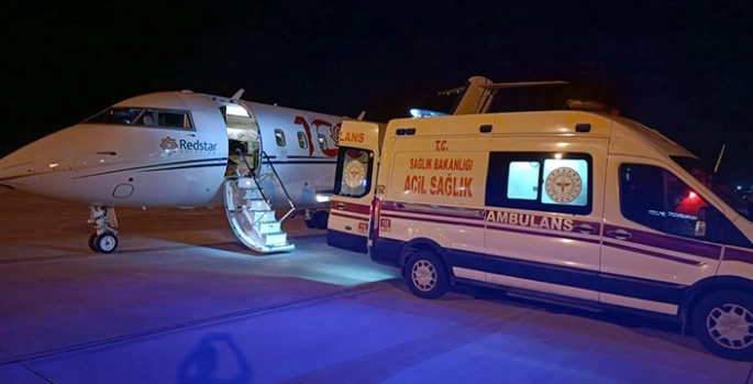 Van'da kalp rahatsızlığı olan 2 günlük bebek ambulans uçakla İstanbul'a nakledildi