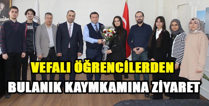 Vefalı öğrencilerden Bulanık Kaymakamına ziyaret