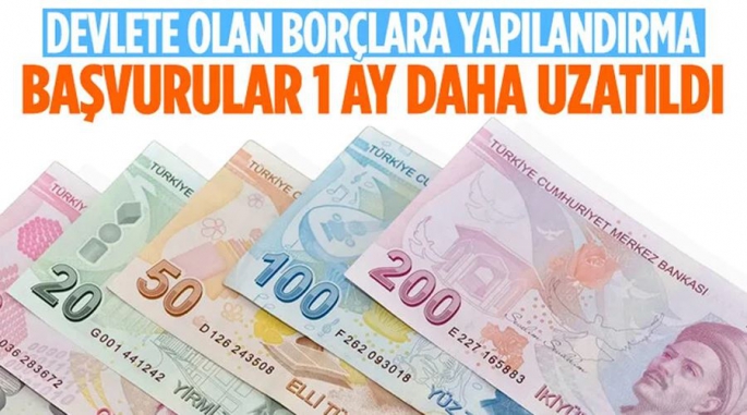 Vergi, SGK ve kamu borçları yapılandırma başvuruları 1 ay uzatıldı