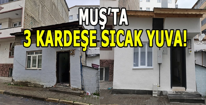 Yalnız değiller: Muş’ta 3 engelli kardeşe umut olan tadilat!