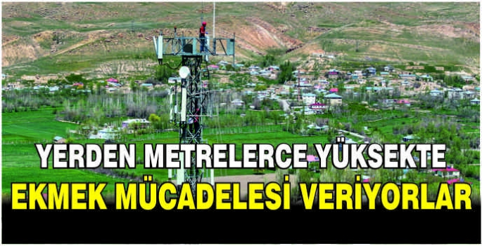 Yerden metrelerce yüksekte ekmek mücadelesi veriyorlar