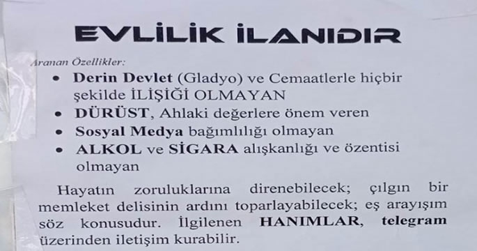 Bu evlilik ilanına Muş'tan talipli çıkar mı?